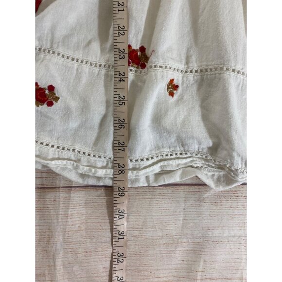 Free People Women's White Counting Daisies Embroidered Mini Dress - Medium - Picture 6 of 16